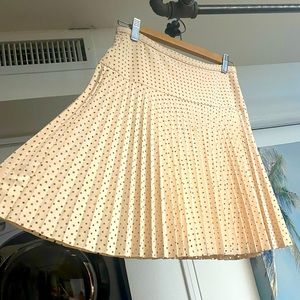 J. Crew Tan Pleated Skirt